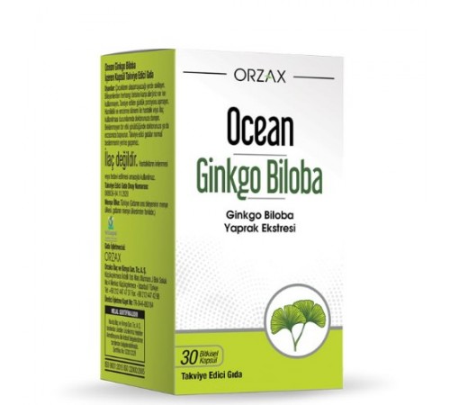 Orzax Ocean Ginkgo Biloba 30 capsules Orzax Ocean Ginkgo Biloba 30 capsules