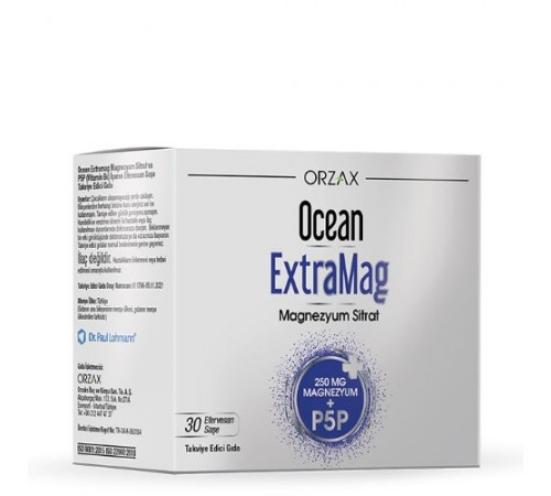 ORZAX Ocean EctraMag Magnesium Sitrat 30 sachets - 250 mg MAGNESIUM + P5P ORZAX Ocean EctraMag Magnesium Sitrat 30 sachets - 250 mg MAGNESIUM + P5P