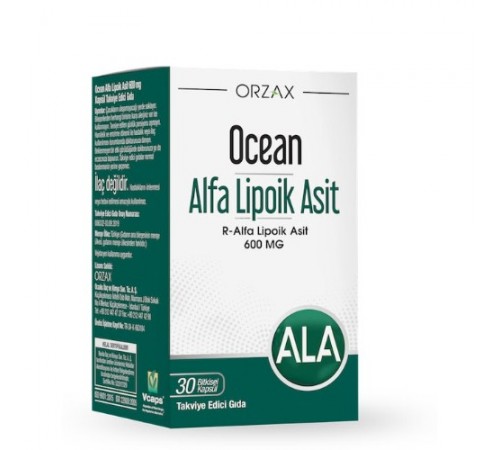 Orzax Ocean Alpha Lipoic Acid 600mg Orzax Ocean Alpha Lipoic Acid 600mg