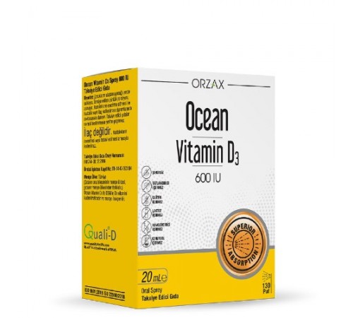Orzax Ocean Vitamin D3 600 IU Orzax Ocean Vitamin D3 600 IU