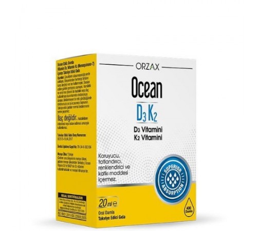 ORZAX Ocean VITAMIN D3K2 DROPS (Vitamin D 20ml) ORZAX Ocean VITAMIN D3K2 DROPS (Vitamin D 20ml)